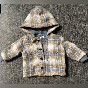 Plaid Hooded Jacket for Kids